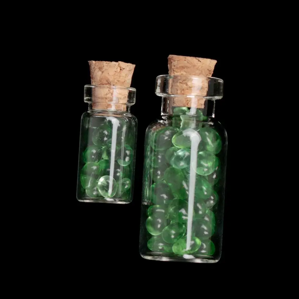 Christmas Wish Bottles Small Empty Clear Glass Bottles Vials 1/3/5/10/15/20ml 10Pcs for Holiday Wedding Home Decoration Gifts glass bottles mini glass bottles