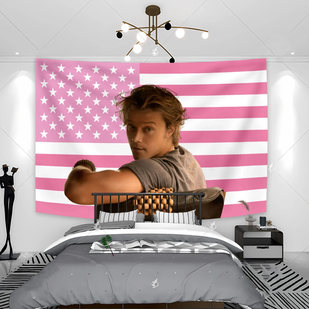 Jjmaybank Art Tapestry Flag Funny Jj Wall Flag Pink for Wall Hanging Poster Living Room Dorm Room Decor Aesthetic Gift