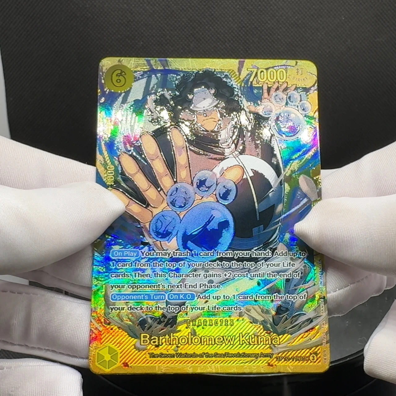 One Piece TCG OPCG English Bartholomew Kuma Card OP12-119 Anime Collectible