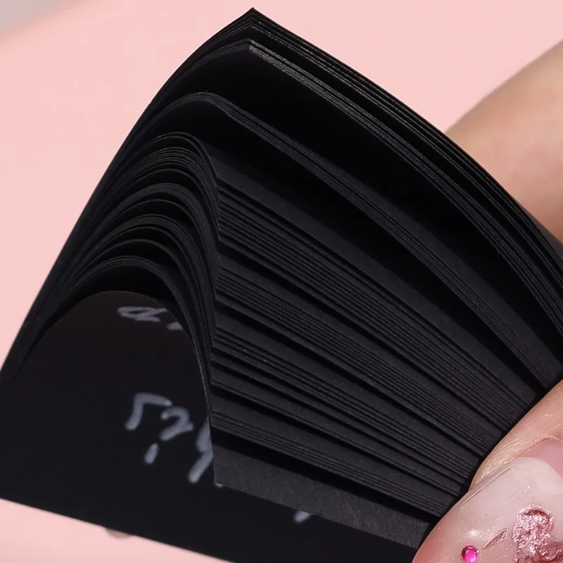 Creative Paper Black Sticky Notes with White Marker Pens Self Adhesive Memo Pad Posted It Notepad for School Office 4