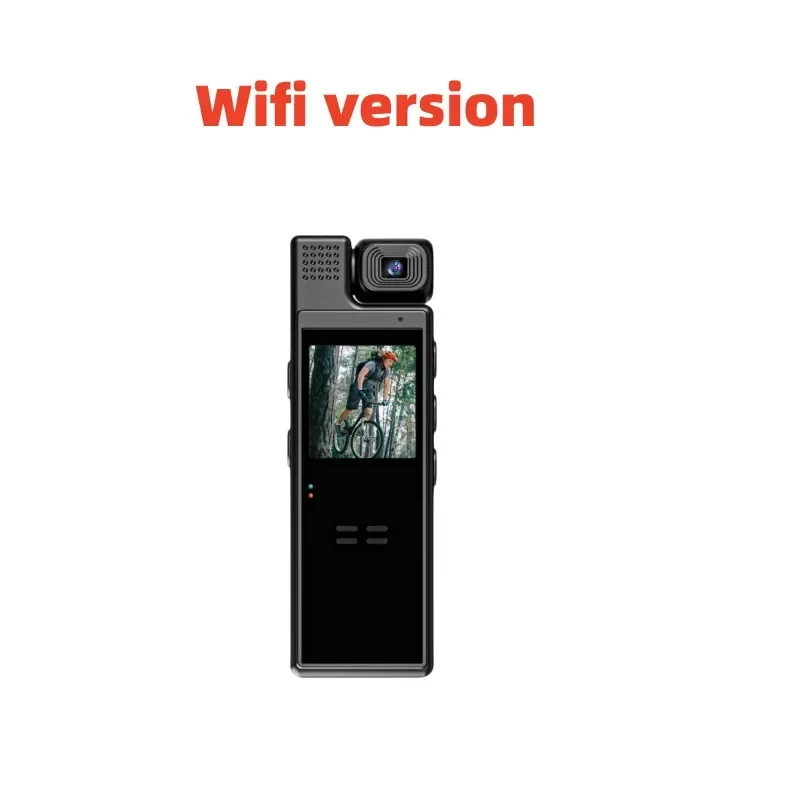thumbnail image 1 of Mini cámara de acción portátil 4K HD con clip trasero Wifi 180 ° Lente giratoria IR visión nocturna cámara de acción deportiva conductor de bicicleta de viaje DV, 1 of 4