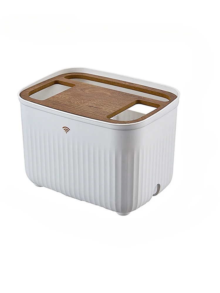 

Simple home router storage box living room shelf data line plug-in finishing box