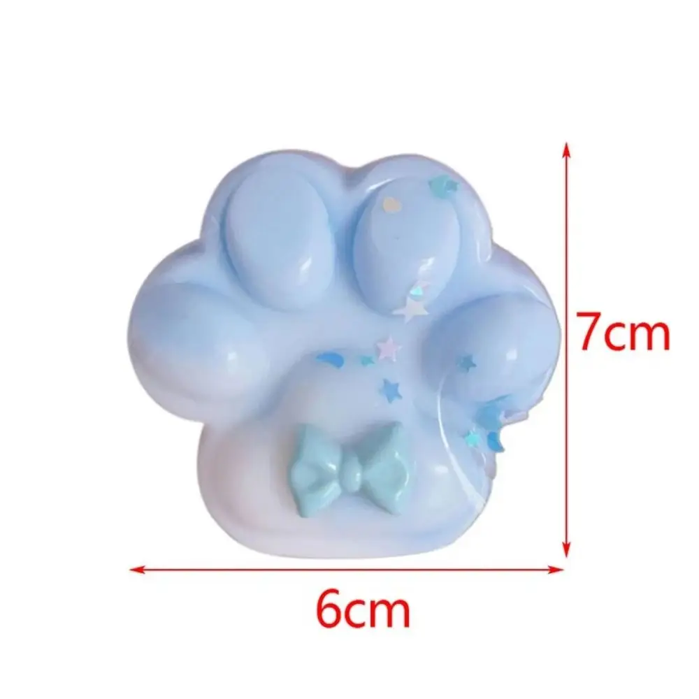 Simulation Cat Paw Squishy Fidget Toy Cute Plush Cat Paw Silicone Slow Rebound Pinch Decompression Toy Stress Release Vent Toy 6