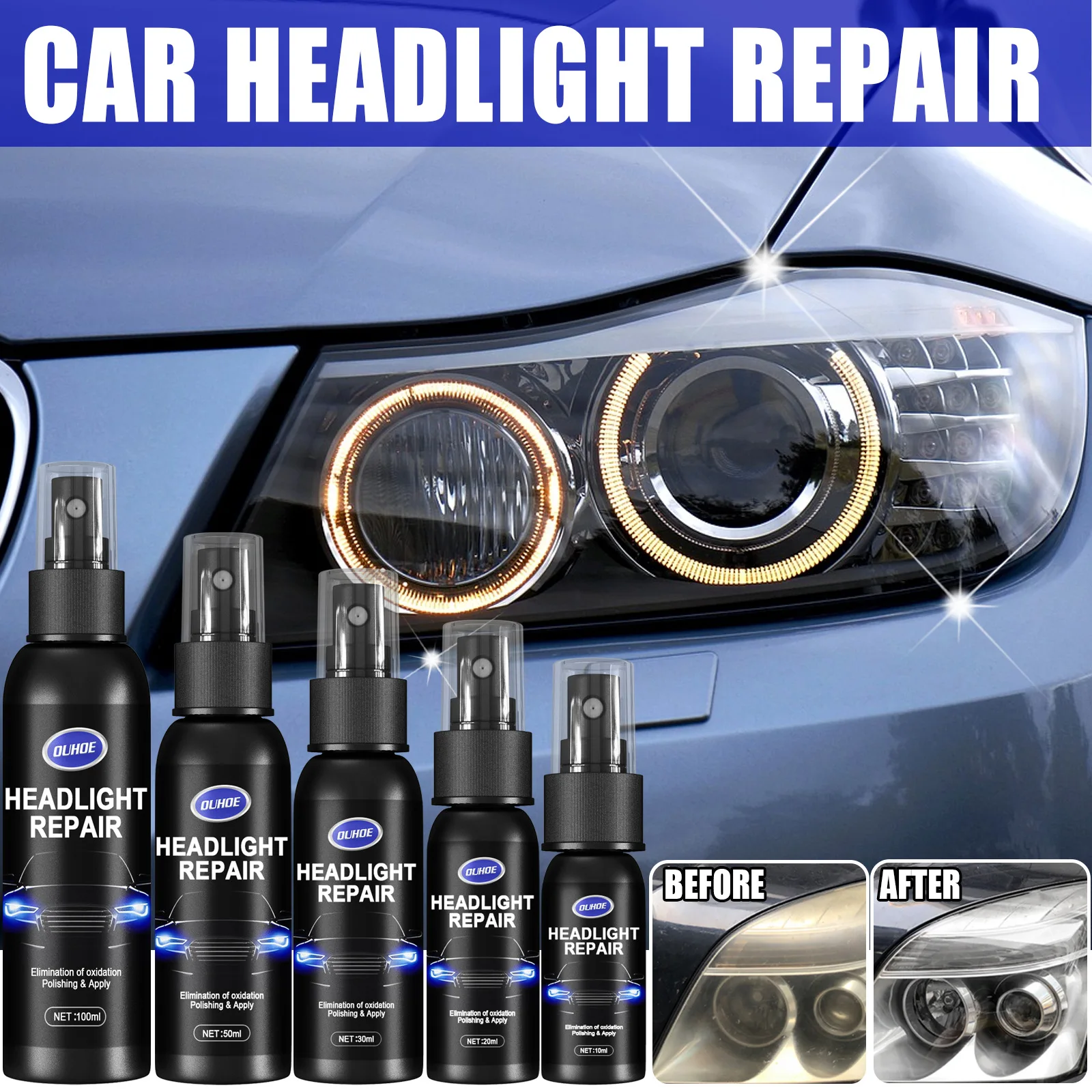 CarHeadlightPolishingAgentScratchRemoverRepairHeadlightRenewal