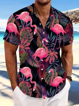 Flamingo Hawaiian Beach Shirt 1
