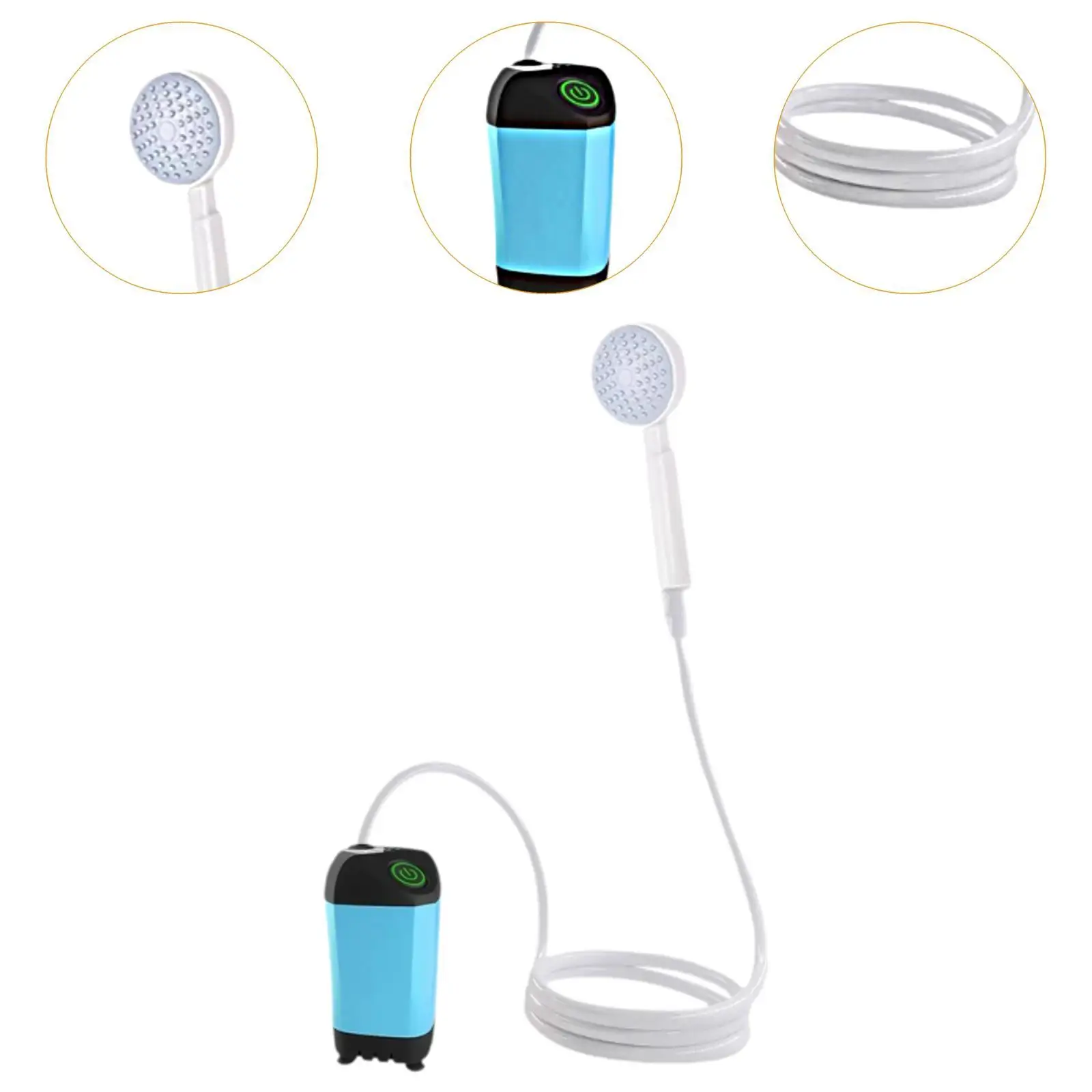 Portable Shower Compact Electric Shower for Backpacking Traveling Gardening Portable Shower Compact Electric Shower for Backpacking Traveling Gardening