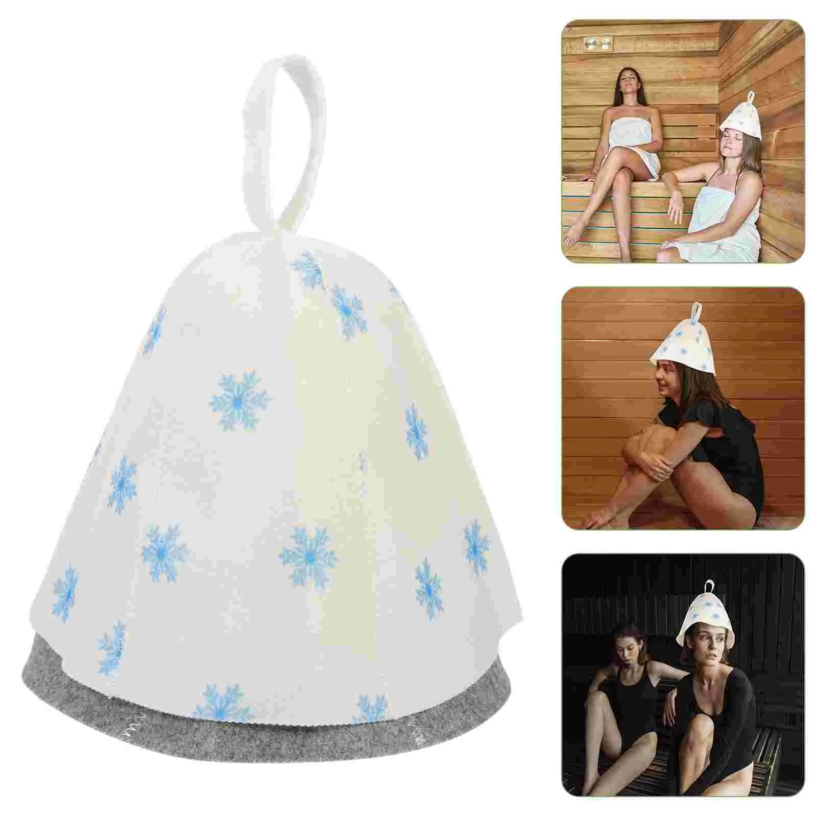 

2pcs Women Sauna Caps Bathroom Showering Hats Felt Sauna Hat Fashion Bath Hats