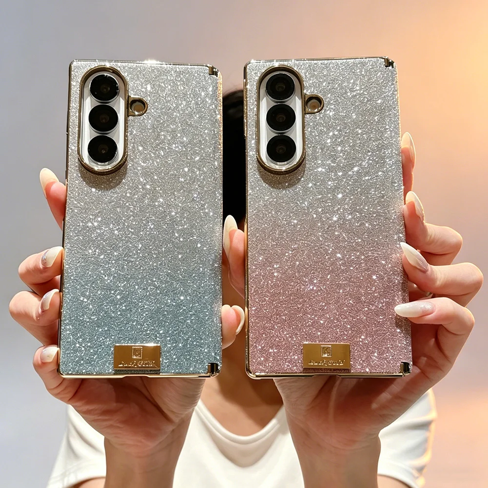 Glitter Gradient Foldable Phone Case For Samsung Galaxy Z Fold_voghion.com