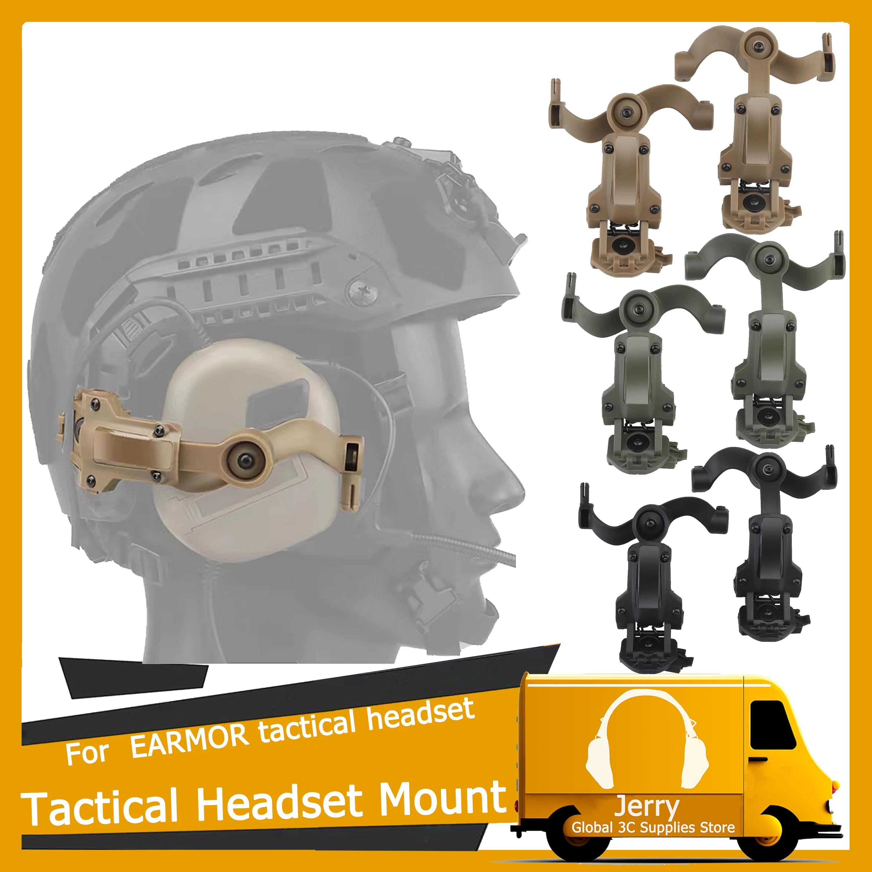 military-helmet-rail-bracket-helmet-rail-adapter-noise-reduction-headset-ops-core-arc-special-tactical-headset-free-shipping