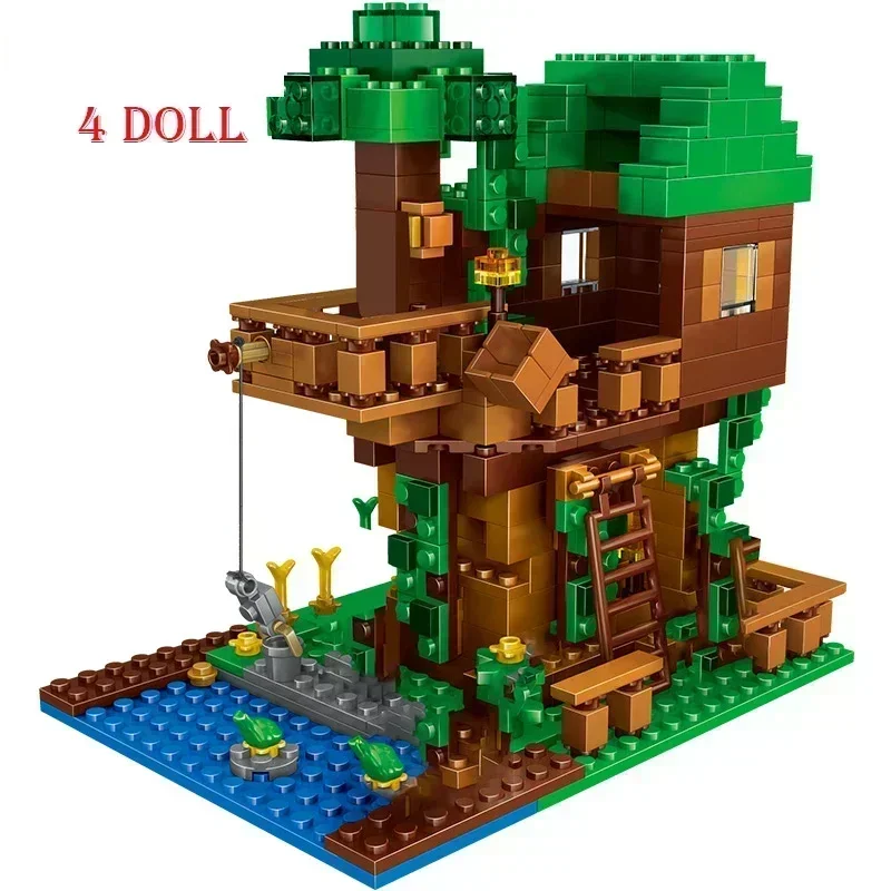 Description Picture 4 of itemHot Toys My World Blocks for Building MinecraftINGlys Farm Cottage and Village with Warhorse and Figures Bricks Sets Toys