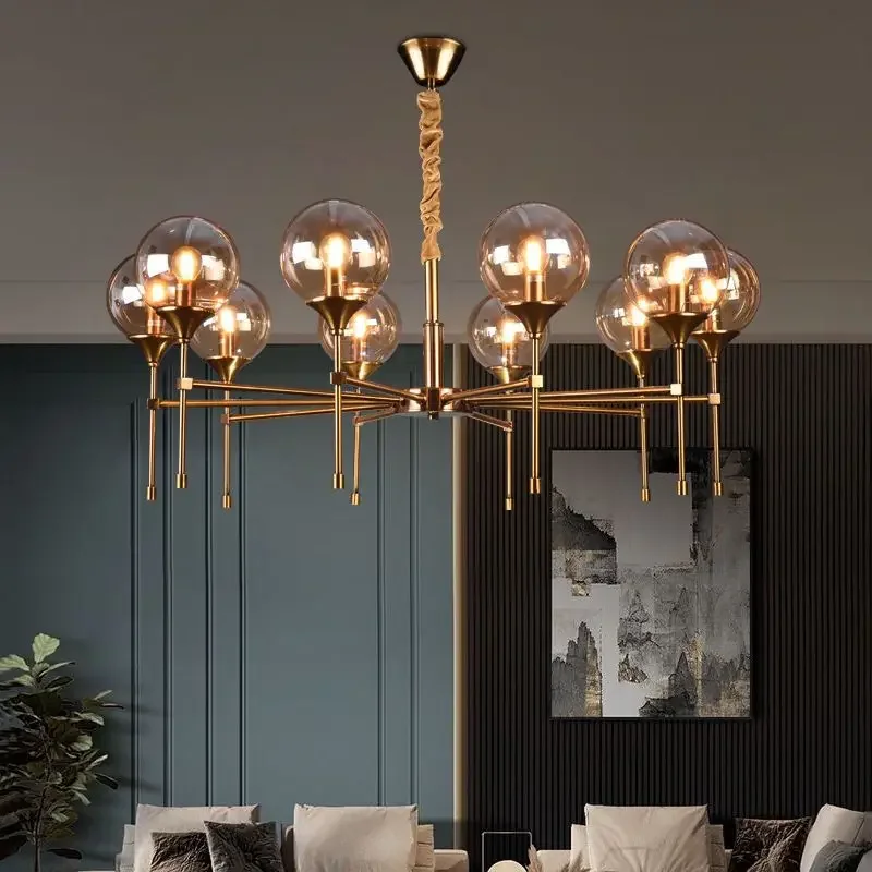Modern Designer Ceiling Chandelier Metal for Living Room Bedroom Hall Pendant Lamp Minimalist Decor Lighting Lusters Fixture