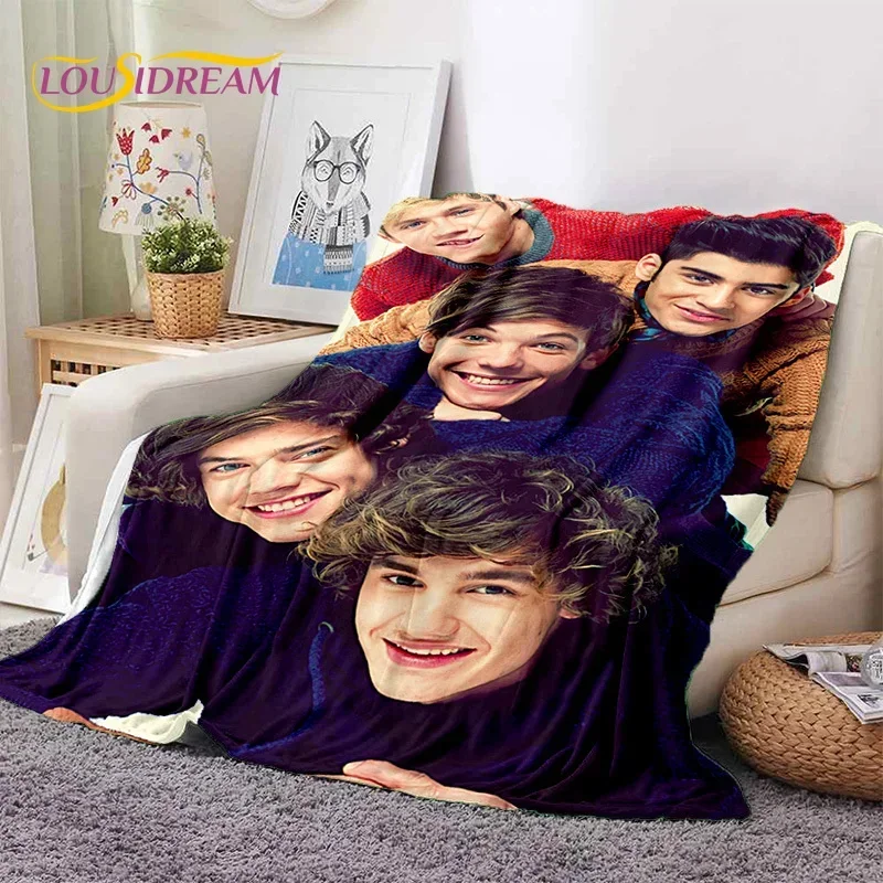 2025 Rock-One Direction Combinatio 1D Star Soft Blanket,Soft Throw Blanket for Home Bedroom Bed Sofa Picnic Travel Cover Gift 6