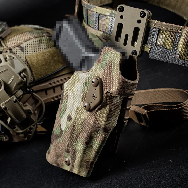 Tactical 6354DO Holster For G17 With X300 X300U Light Automatic Locking System QLS Fork Belt Handgun Airsoft Accessories