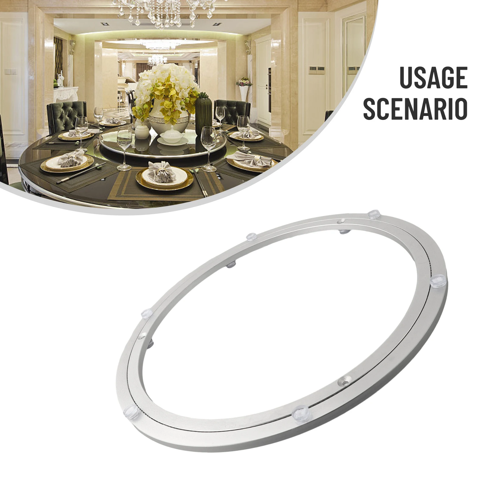 Description Picture 6 of itemHeavy Aluminium Rotating Bearing 5/8/10/12/14/16Inches Design Lazy Susan Aluminum Ball Bearing Turntable Bearings Swivel Plate