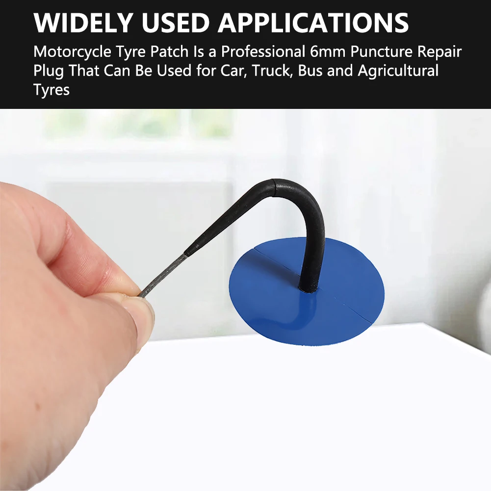 Kit Riparazione Pneumatici Tubeless – 24 Tappi A Fungo Cablati 4,5 Mm Per Auto, Moto, Camion E Trattori, In Gomma Blu Resistente