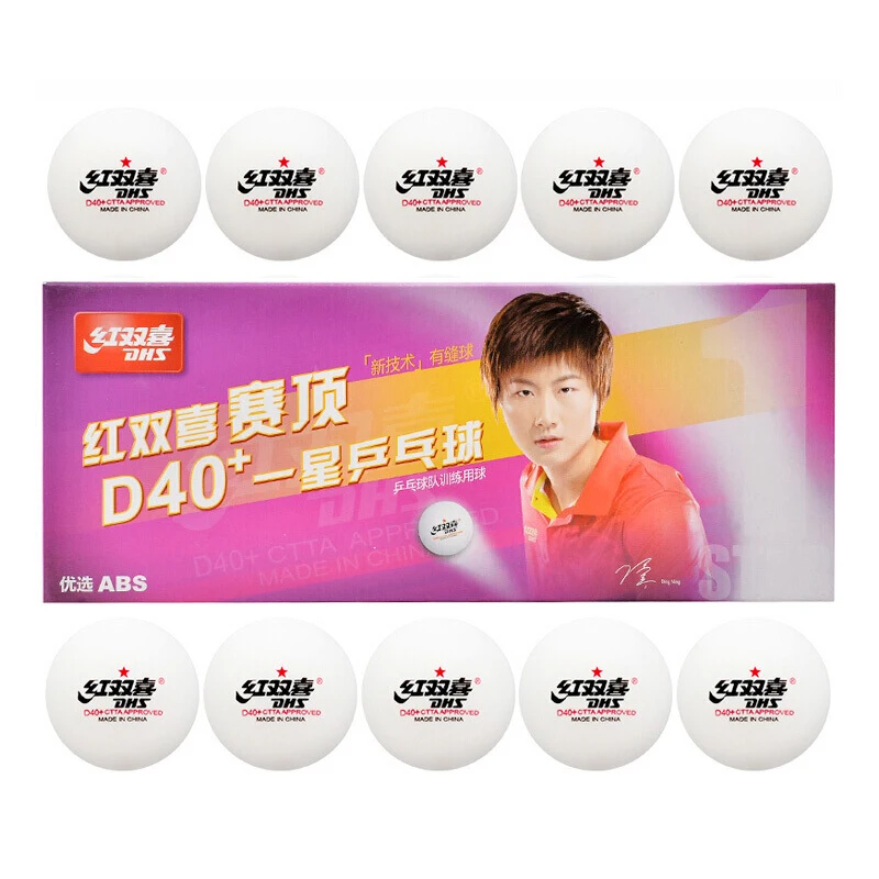 3-Star Table Tennis Plastic Balls Color White 50Pcs Double Happiness DHS D40 