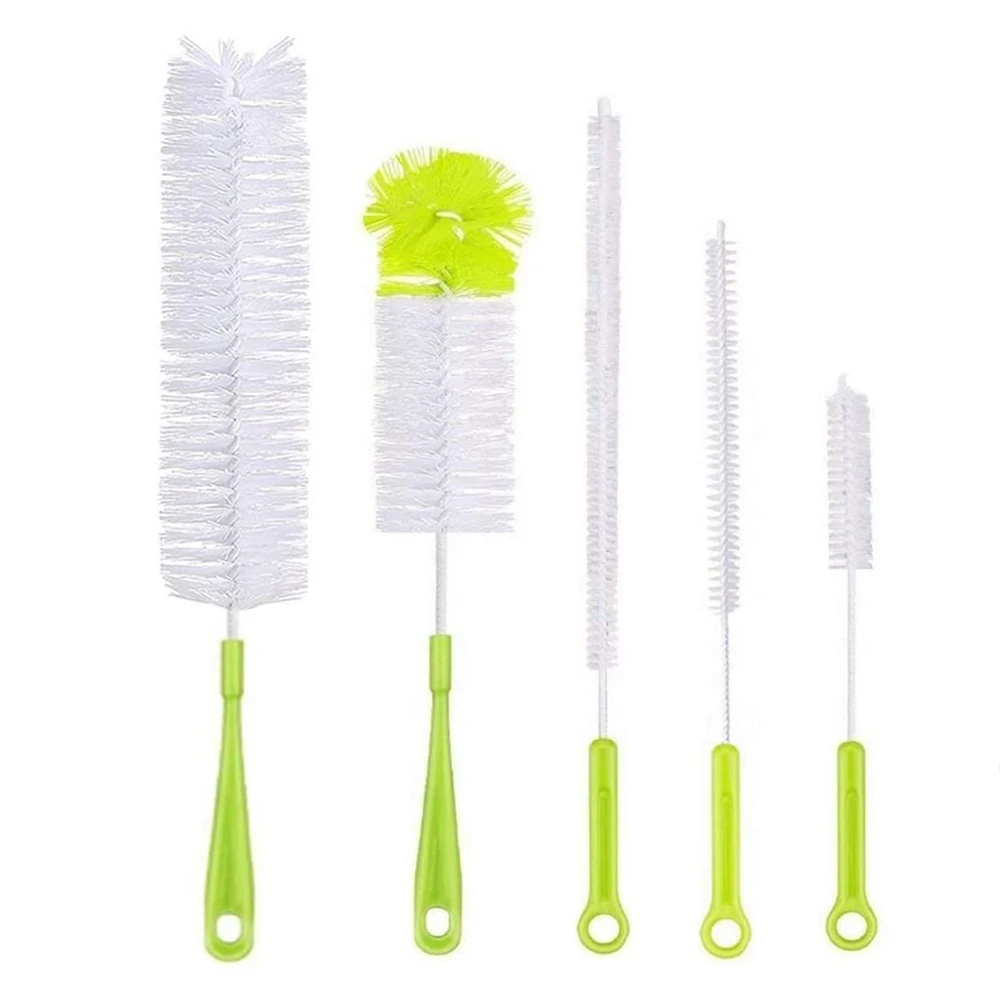 5Pcs Baby Bottle Cleaning Brush set Long Handle Milk Bottle Cup Mug Sponge Washing Clean Brush Cleaner Kitchen Tools 6