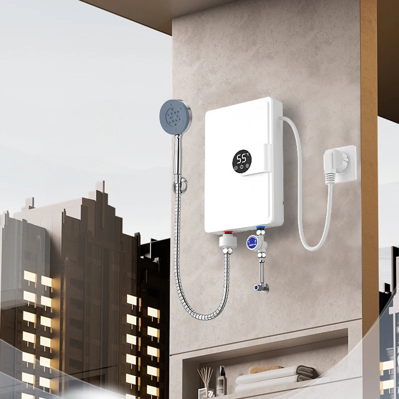 Smart Inverter Electric Water Heater Instant Water Heater Fast Heating Shower Instant Heating Water Heater LED Touch Controls 3
