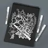 2/3/5 Pcs White Marker Pens 2.0mm Oily Waterproof White Gel Pen DIY Graffiti Sketching Markers Stationery Wrting School Supplies 2
