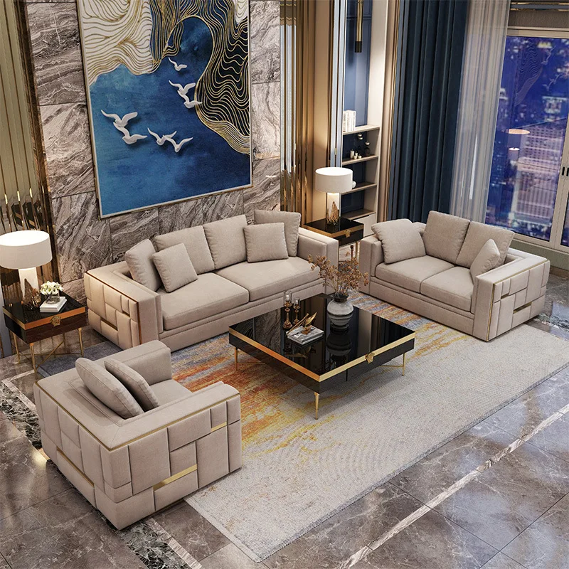 Living room sofa set furniture couch sectional modern leather comfort modular luxury sofas