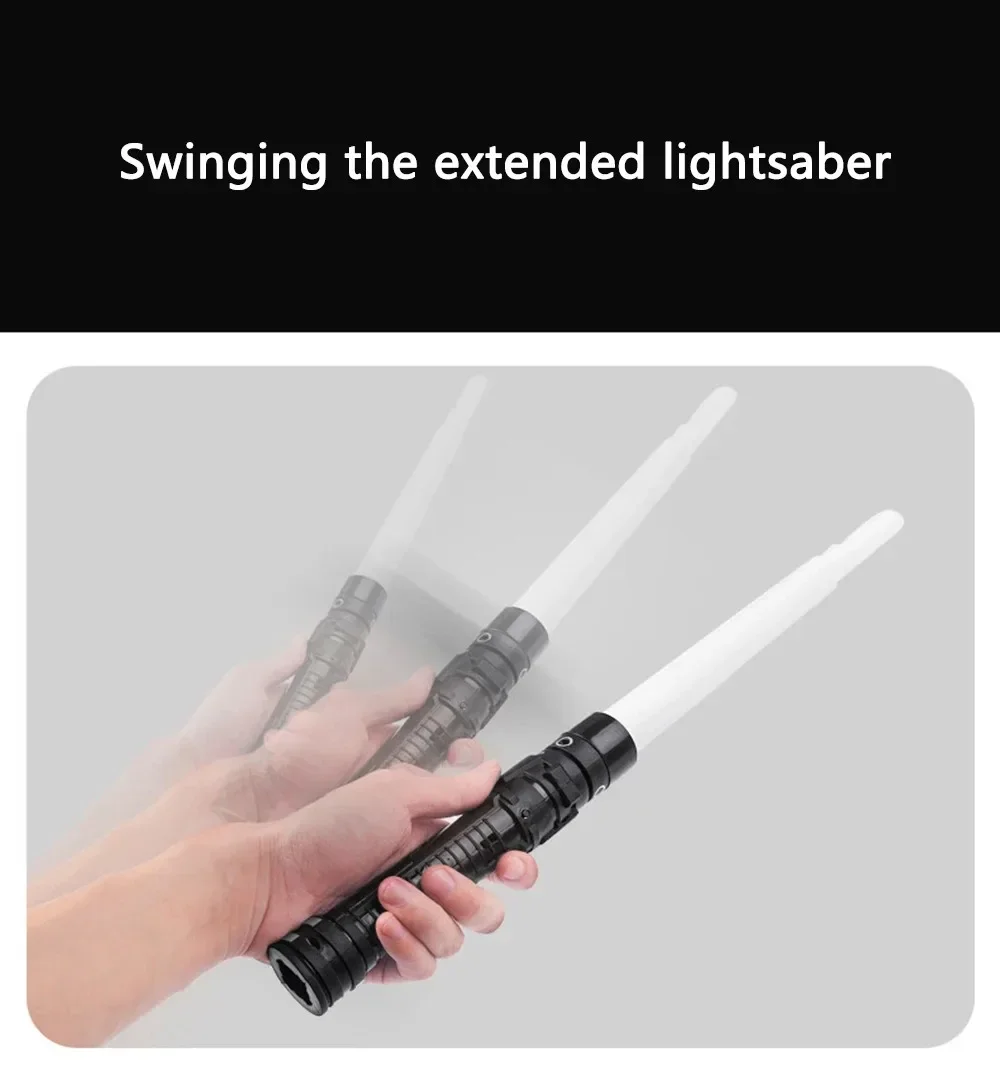 Double Laser Sword Lightsaber Kids Rave Transformation Cosplay Flashing Sword Boys Toy Gift