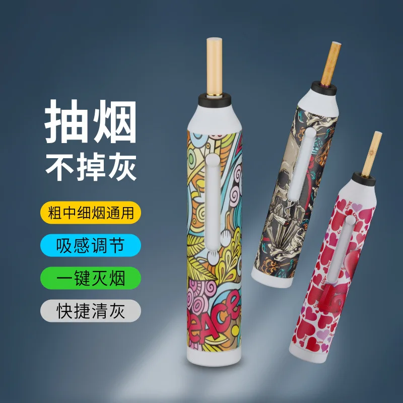 Portable Ashtray Portable Ashtray with Lid Ash Catching Cigarette Holder Windproof Fireproof Ash Tray Handheld Cigarettes Holder cigarettes ashtray