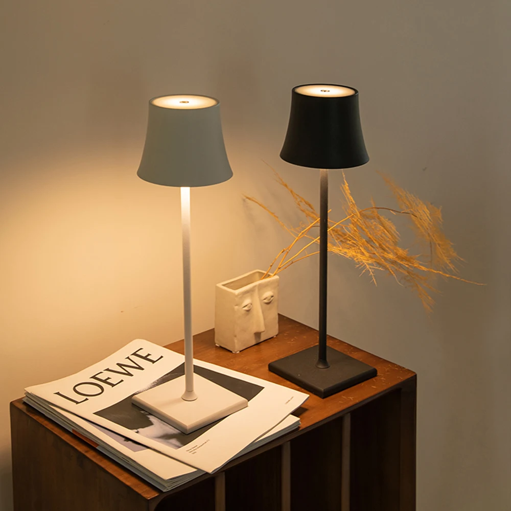 

ZHIO LED Waterproof Table Lamp USB Power Wireless Desk Light Aluminum Alloy Luxury Modern Bedroom Decor Hotel Restaurant Bar