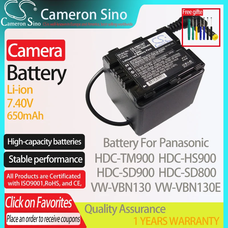 

CameronSino Батарея для цифрового фотоаппарата Panasonic HDC-TM900 HDC-HS900 HDC-SD900 HDC-SD800 подходит для Panasonic VW-VBN130 цифровой аккумулятор и зарядное устройство для камеры