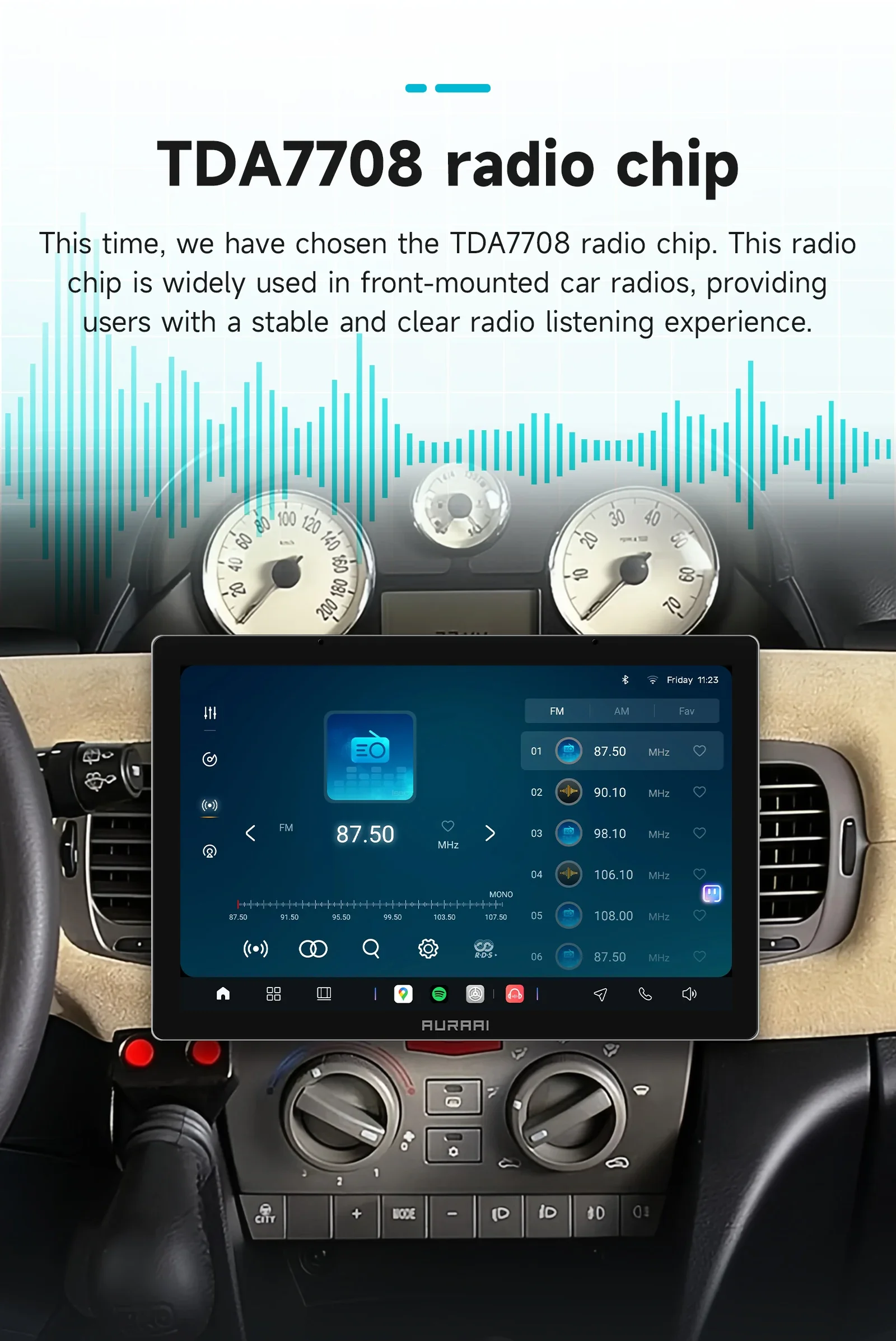 AURAAI X100 CarPlay 2Din Android Auto Autoradio für Lancia Ypsilon 2006–2011 Intelligenter Bildschirm RDS DSP GPS 4G BT ADAS 360 ° CAM – Detail 21