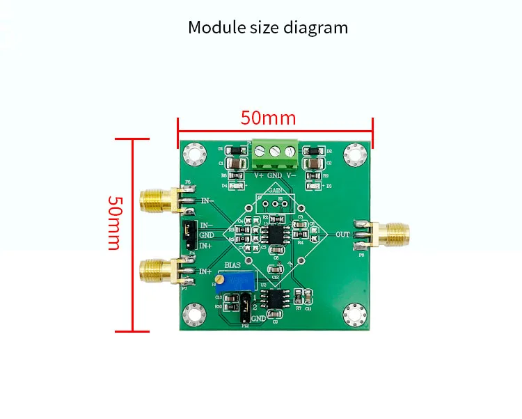 microvolt tensão amplificação módulo single ended diferencial