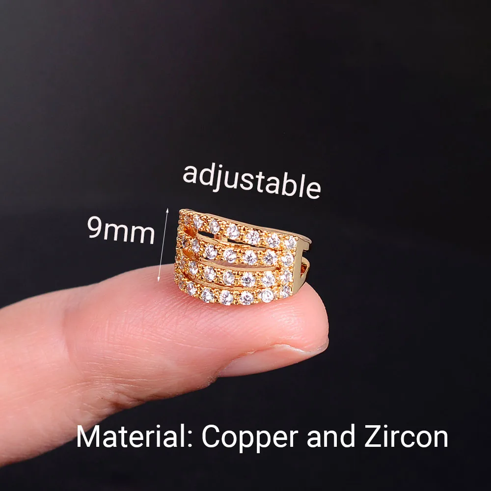 Ear Clip Earrings Clip Earrings Ear Clip Ear Accessories Fashion Geometry Crystal CZ Leaf Clip Earring For Women Without Piercing Punk Vintage Star Ear Cuff Wrap Adjustable Jewelry 1Pc