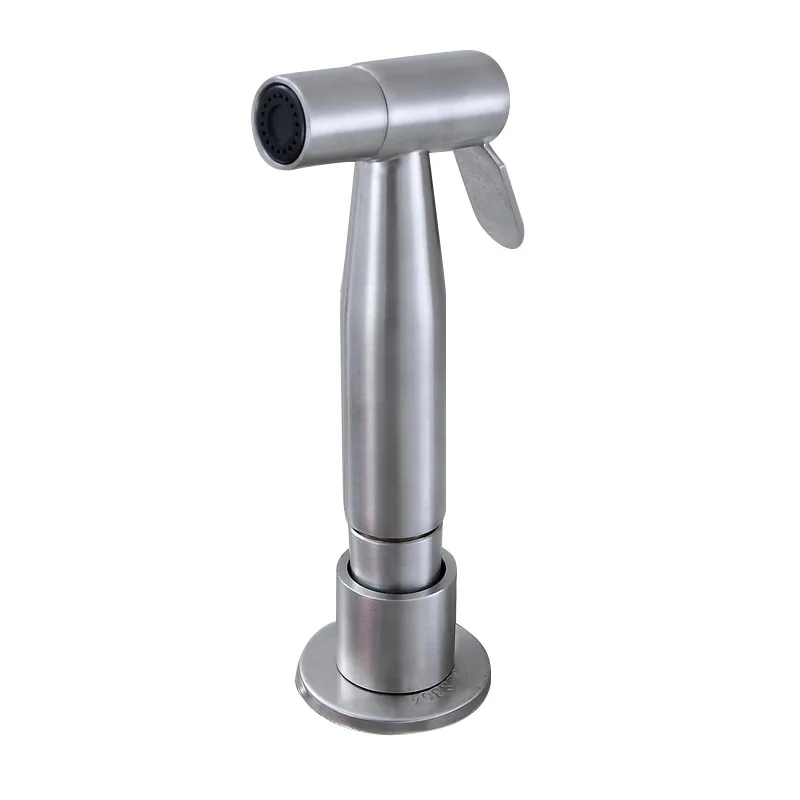 Stainless Steel Kitchen Sink Side Sprayer Set Pull Out Faucet Handheld Bidet Single Cold Water Tap For Washing Fruit Vegetables