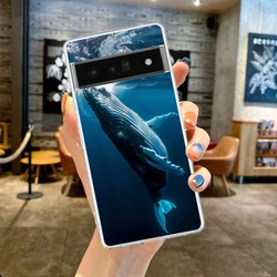 Ocean Whale Shark Swimming Transparent Phone Case - Soft Clear Cover for Pixel 4XL (B7)