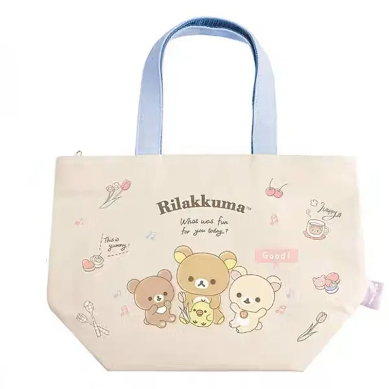 

Rilakkuma Insulated Lunch Bags for Women Girls Kids School Sumikko Gurashi Kawaii Cute Cooler Bag Picnic Lunch Box Food Bag