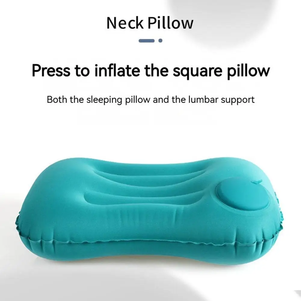 Portable Inflatable Travel Cushion: Comfortable Air Pillow for Camping, Beach, Pool, Backrest & Headrest