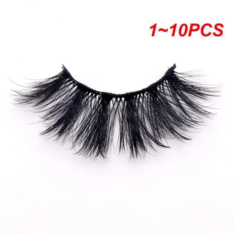 1 ~ 10Pcs Newnatural Ciglia Finte Ciglia Finte Trucco Lungo Ciglia Di Visone 3D Extension Ciglia Ciglia Di Visone Ciglia Corte