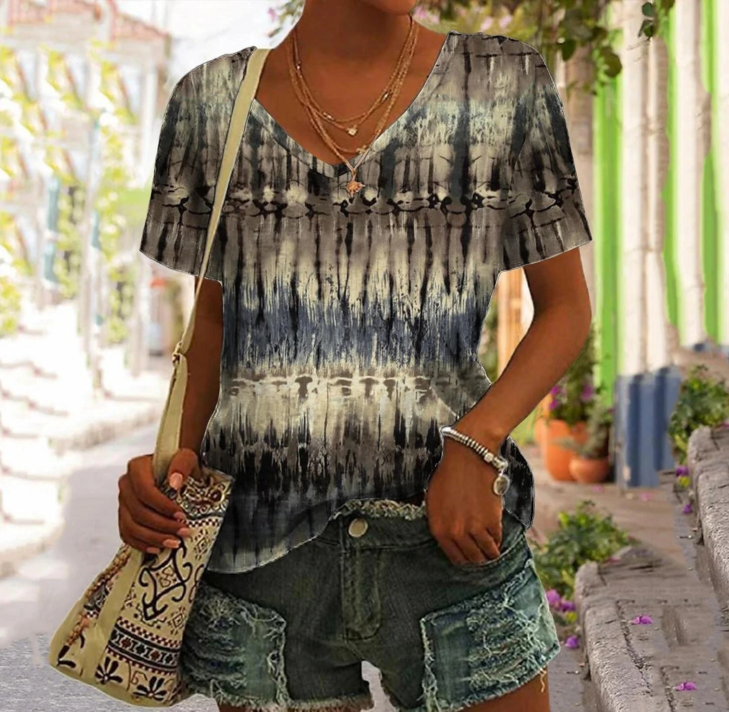 

Retro T Shirt For Women Harajuku Clothes Women's Tees Summer Casual Short Sleeve Girls Blouse Floral Print Female Oversized Tops