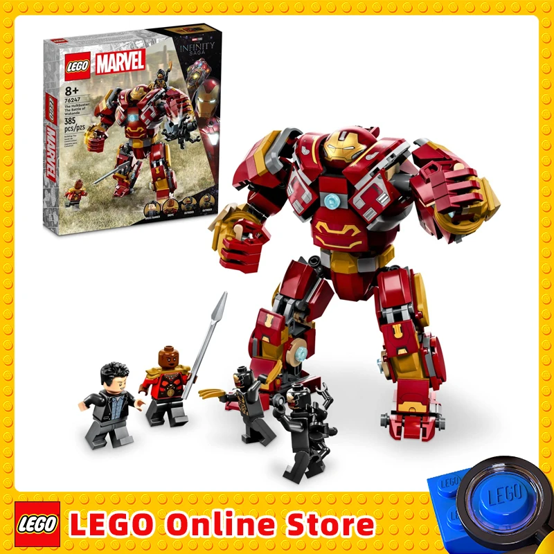Figura de acción de LEGO Marvel, The Hulkbuster, The Battle of Wakanda 76247, juguete construible con Hulk, Bruce Banner, minifigura para niños