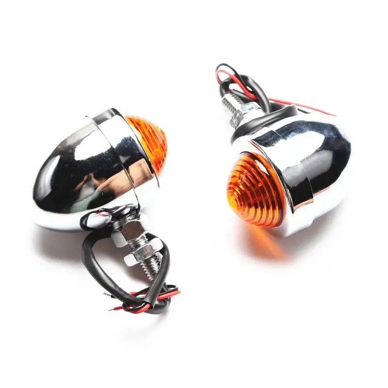 

Chrome TURN SIGNAL For Honda Kawasaki Suzuki Yamaha Harley XL 883 Rebel Vulcan