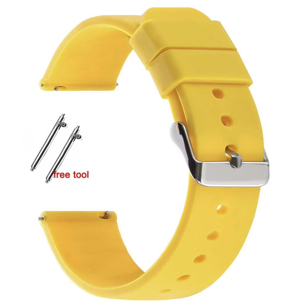 Versatile Silicone Watch Strap - Multiple Sizes Available