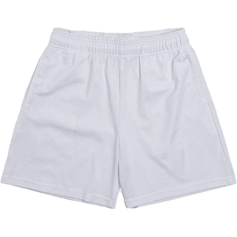 NEW 2023 Muscle Fitness Shorts Mesh Quick-drying Breathable Sports Basketball Shorts Running No Logo Gym Custom logo 3