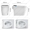 Elongated Smart Bidet Toilet for Bathroom Tank Built In Bidet Toilet Heated Seat Warm Water Auto Flush Air Dryer Remote Control 6