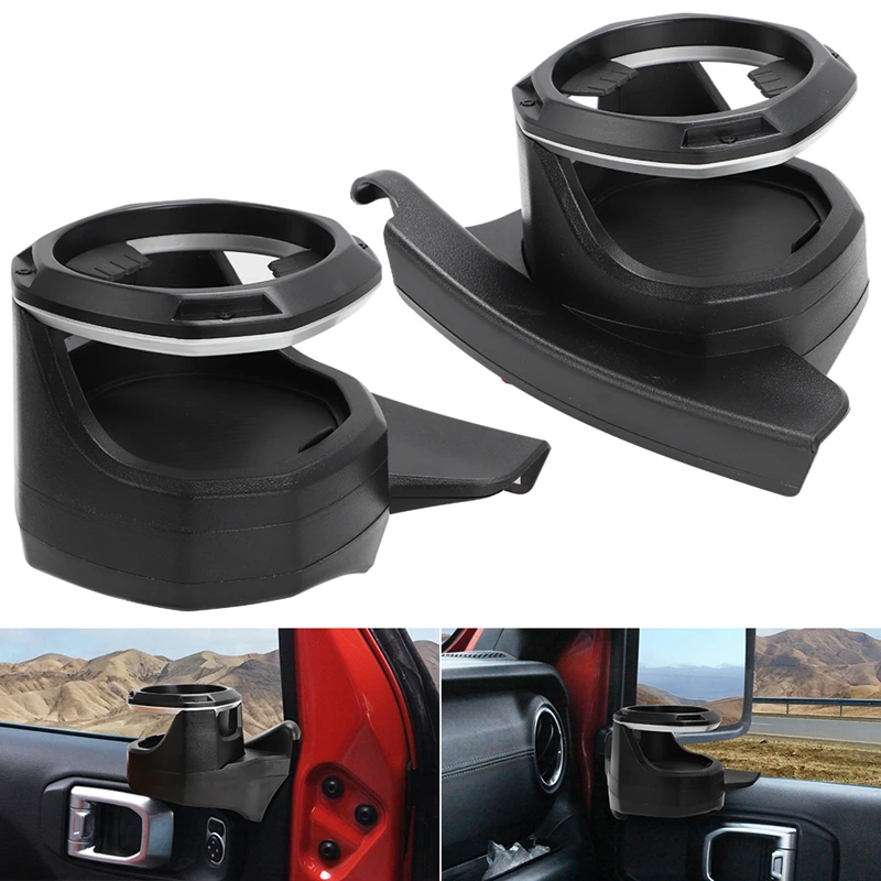 Multi-Function Car Window ABS Drink Cup Holder Container For Jeep Wrangler  JL 4 Door JT Gladiator 2018-2023 Modified Accessories