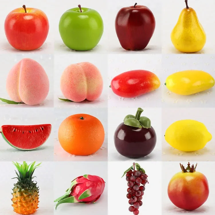 Artificial Fruits and Vegetables Home Decoration Fake Orange Peach Apple