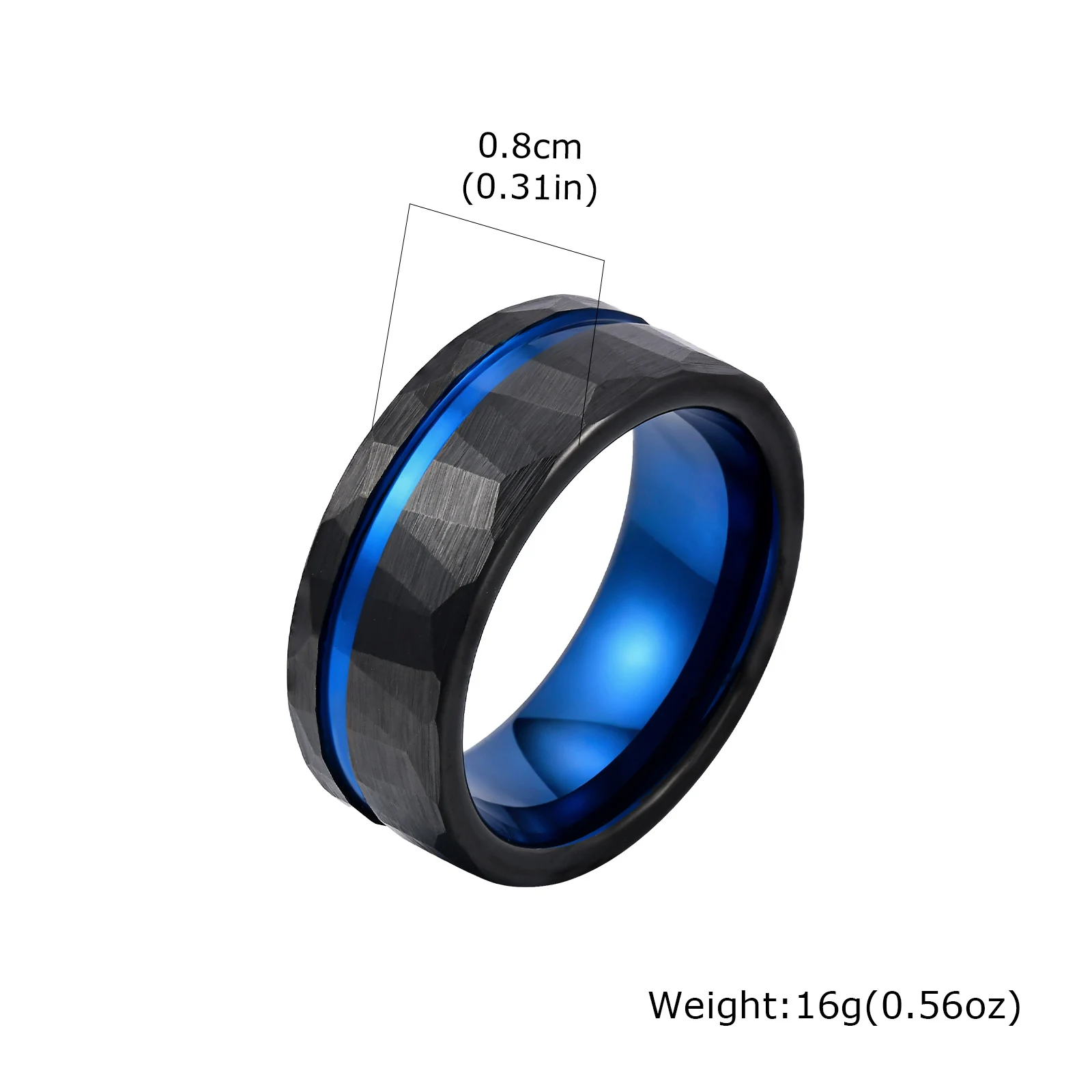 Sleek Black Tungsten Carbide Ring with Brushed Surface Finish
