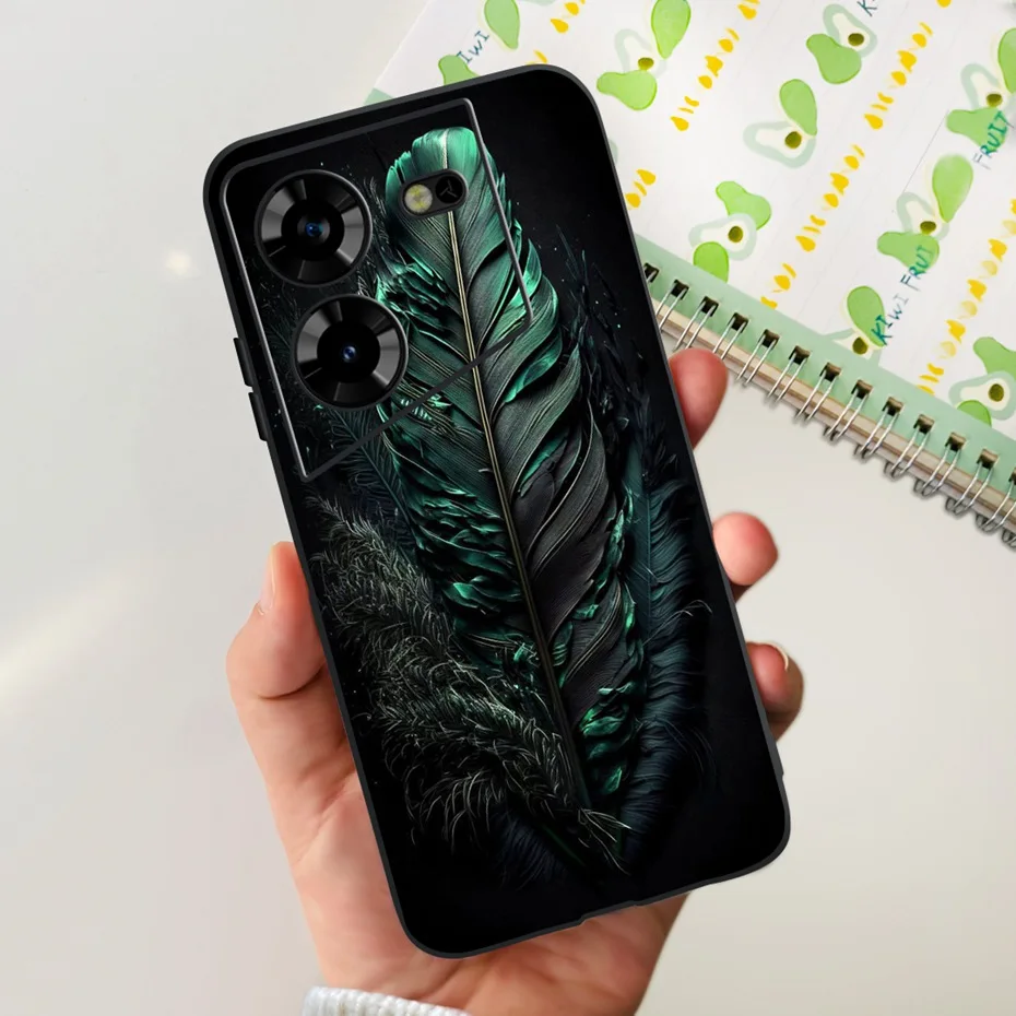 Cool Dragon Pattern Phone Case | Soft TPU Black Silicone Cover