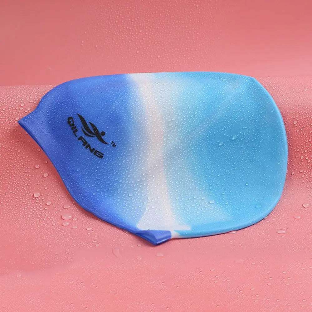 Wear-resistant Practical Colorful Silicone Flexible Waterproof Plus Size Bathing Cap Swimming Cap Swim Pool Hat Swimming Hat 4
