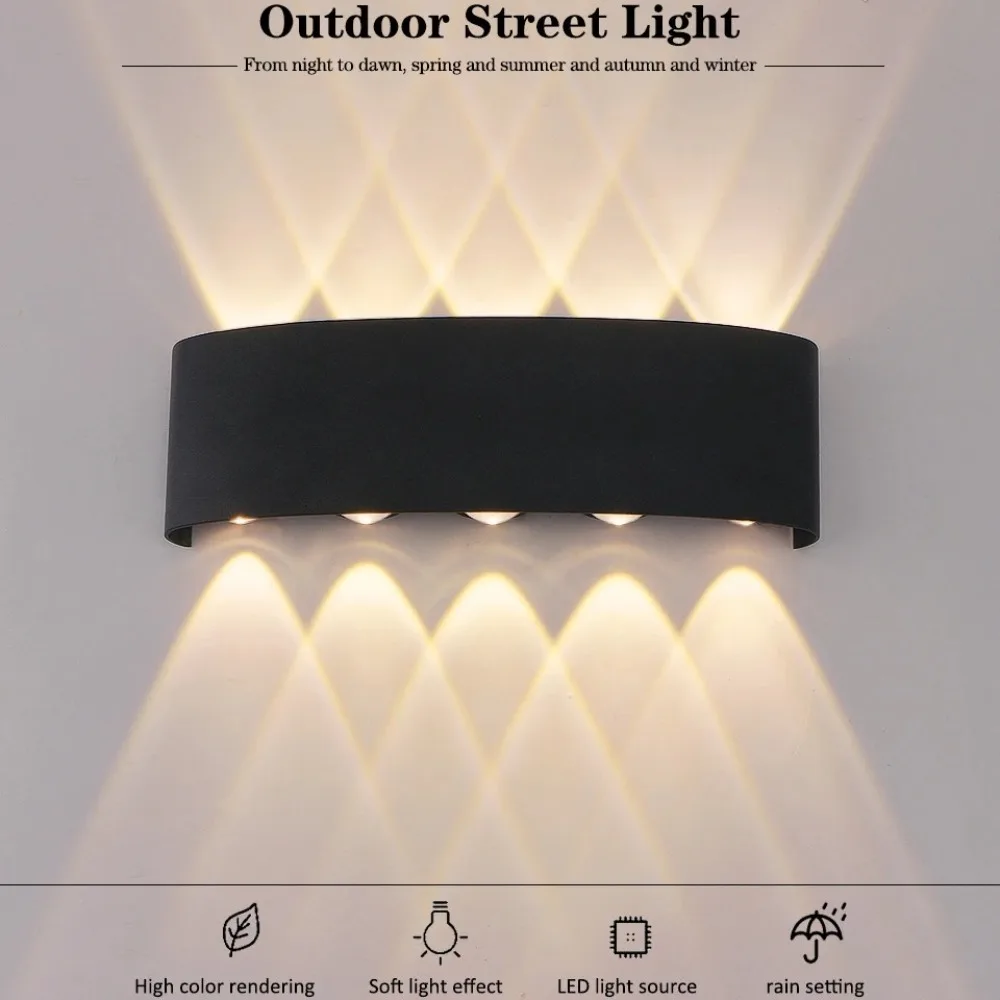 

LED Wall Lamp New Up and Down Towards Lighting Waterproof Indoor Room Decoration Outdoor 4/6/8/10 Stairs Lighting