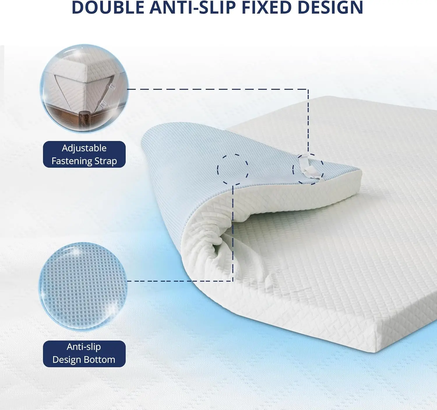 4 Inch Gel Memory Foam Mattress Topper King Size, Cooling Bed Topper for Pressure Relief with Removable Breathable Soft Cover