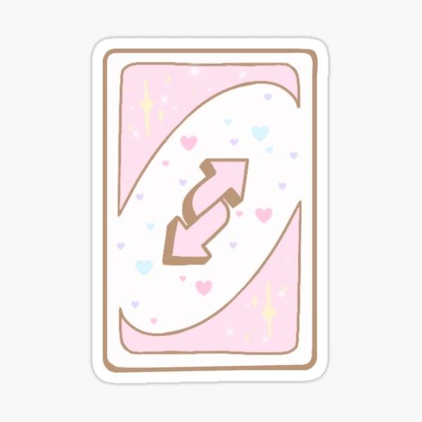 UNO reverse heart card | Sticker